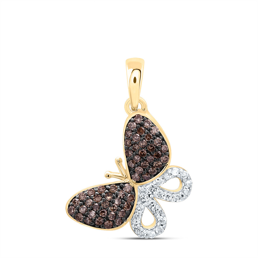 1/3CTW-DIA P1 GIFT COGNAC NATURAL DIAMOND BUTTERFLY PENDANT