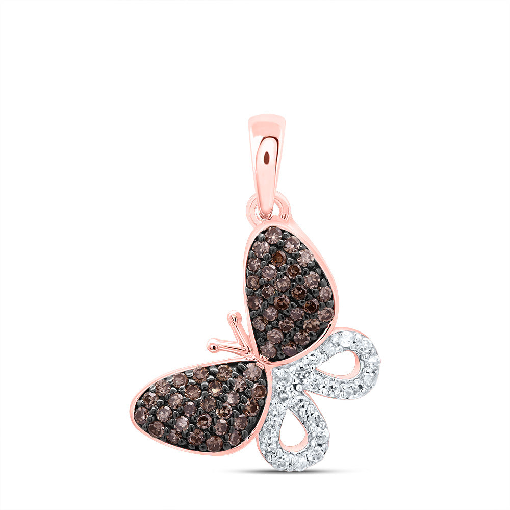 1/3CTW-DIA P1 GIFT COGNAC NATURAL DIAMOND BUTTERFLY PENDANT