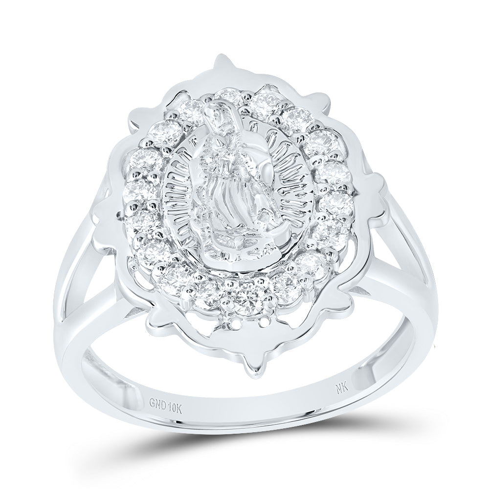 3/8CTW-DIA NK FASHION VIRGIN MOTHER MARY LADIES RING