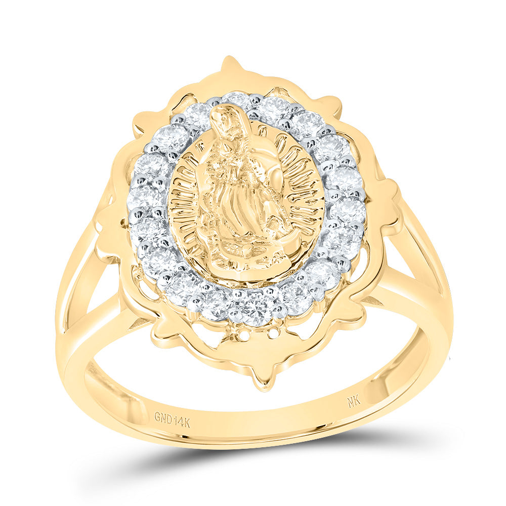 3/8CTW-DIA NK FASHION VIRGIN MOTHER MARY LADIES RING