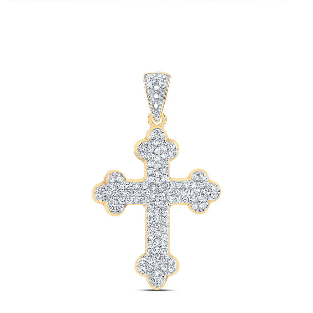 1/4CTW-DIA NK FASHION CROSS PENDANT