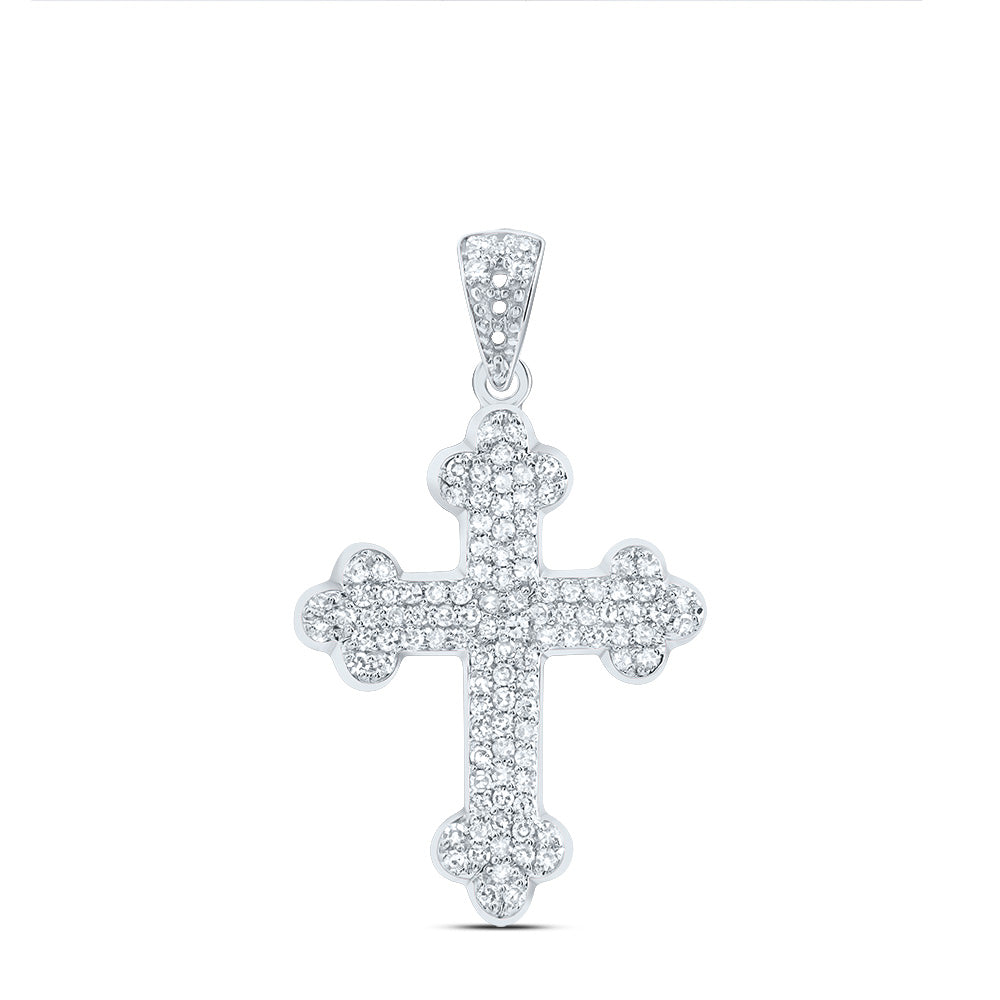 1/4CTW-DIA NK FASHION CROSS PENDANT