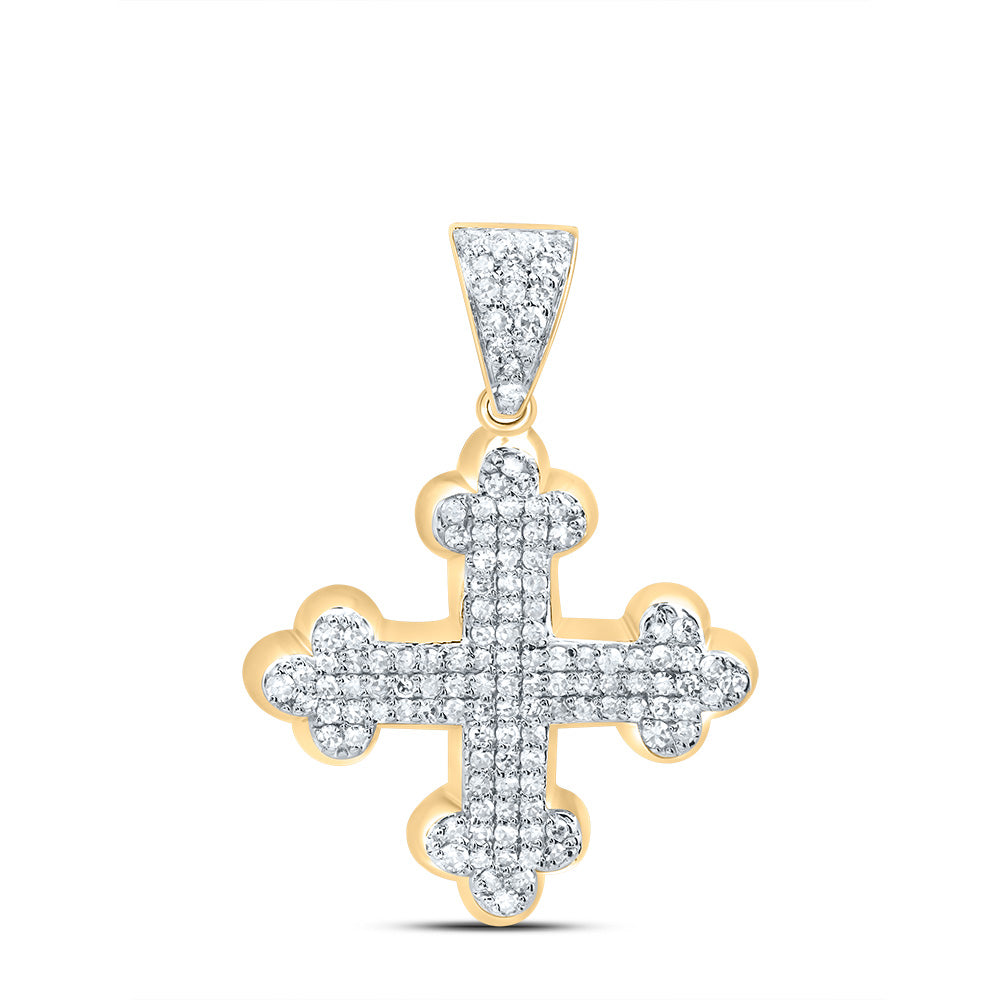 3/8CTW-DIA NK FASHION CROSS PENDANT