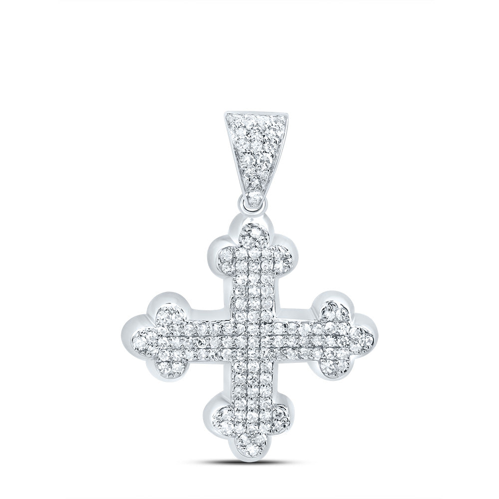 3/8CTW-DIA NK FASHION CROSS PENDANT