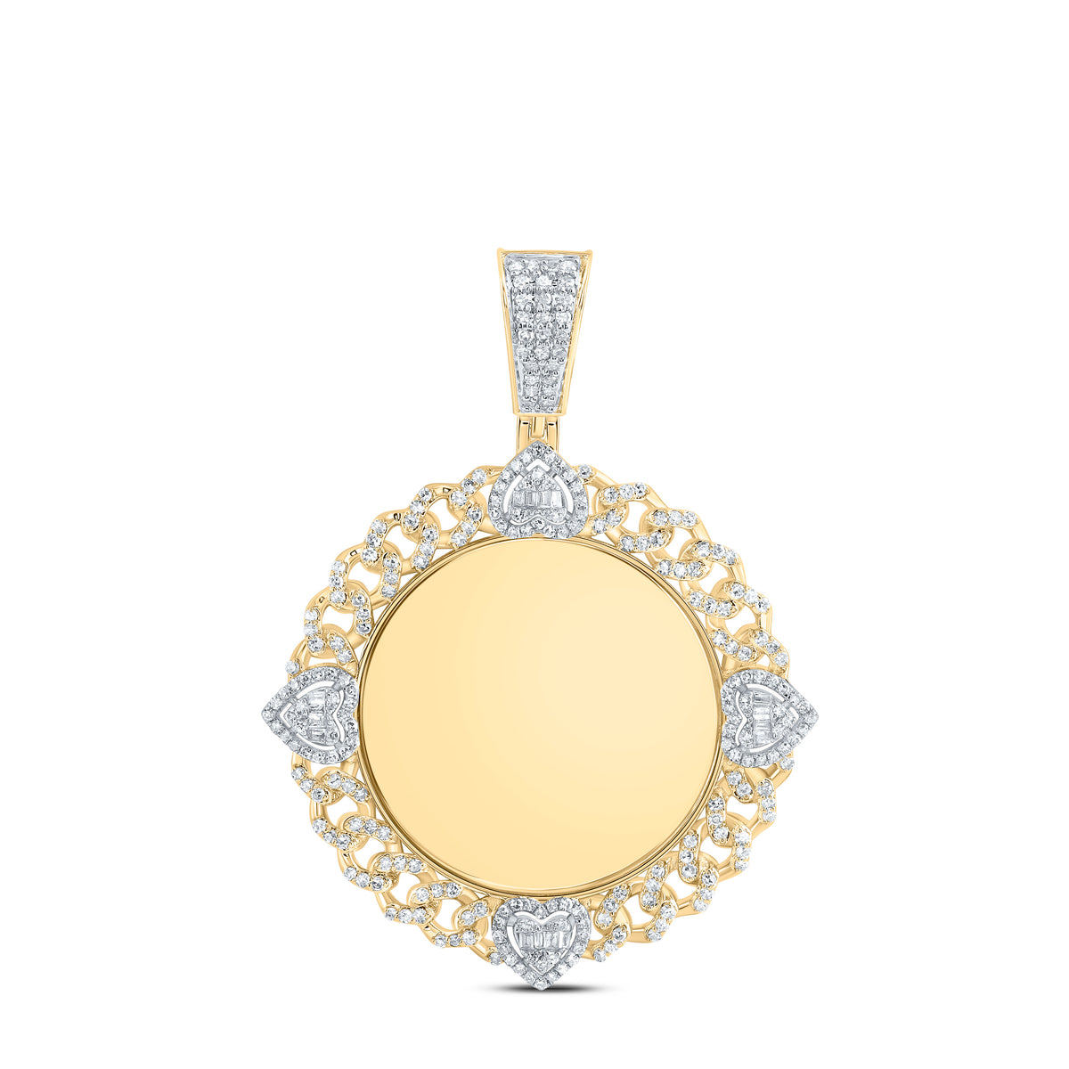 1CTW-DIA NK MEMORY HEART MENS CHARM