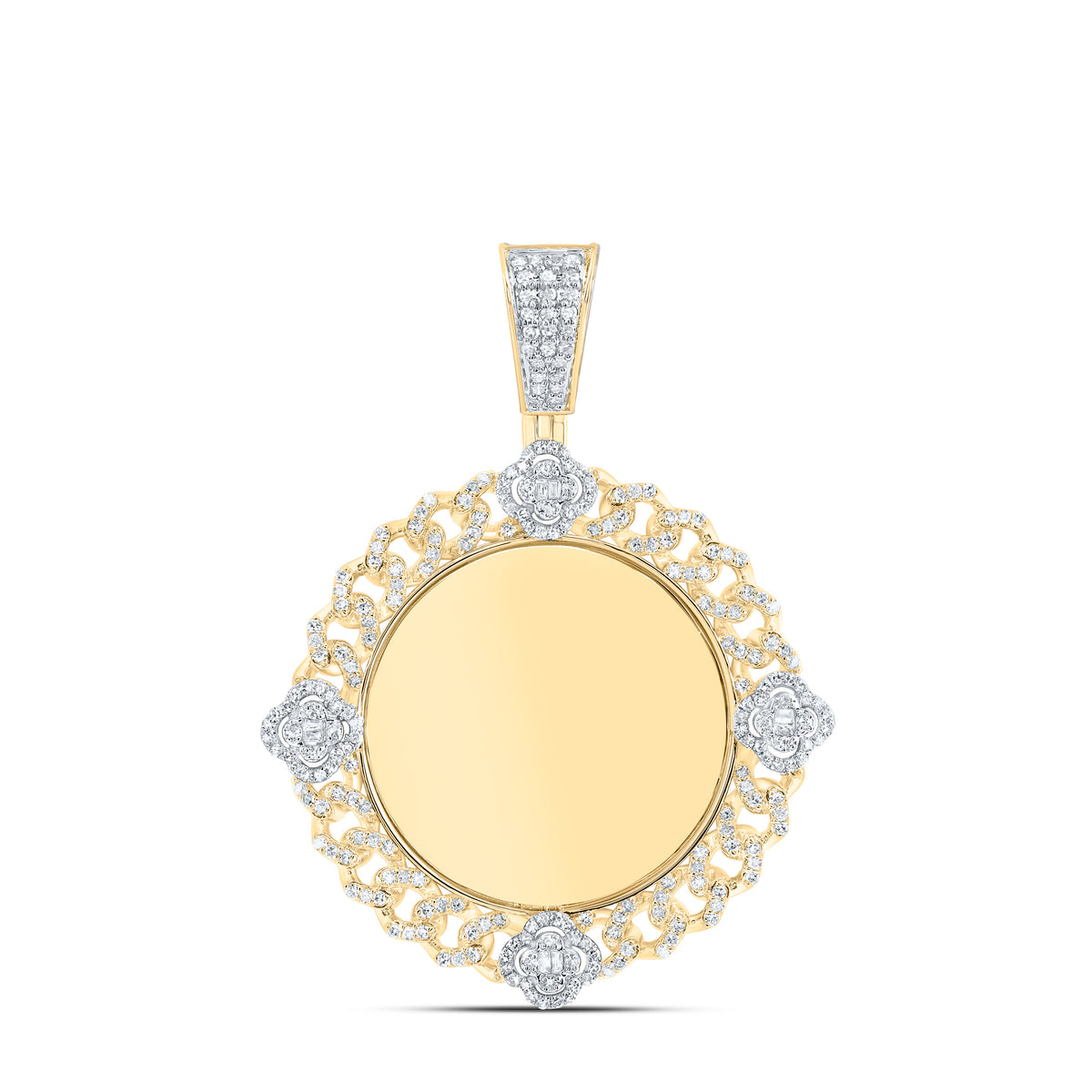 1CTW-DIA NK MEMORY CLOVER MENS CHARM