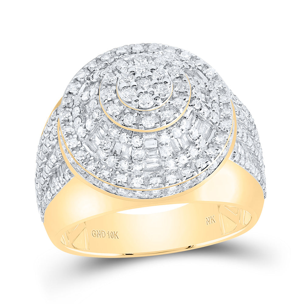 2CTW-DIA NK FASHION ROUND MEN'S RING