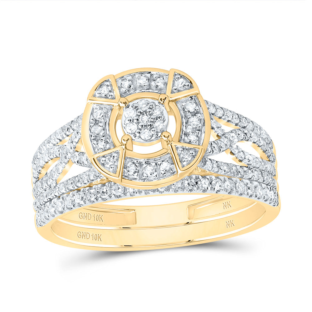 1/2CTW-DIA NK FASHION ROUND BRIDAL SET