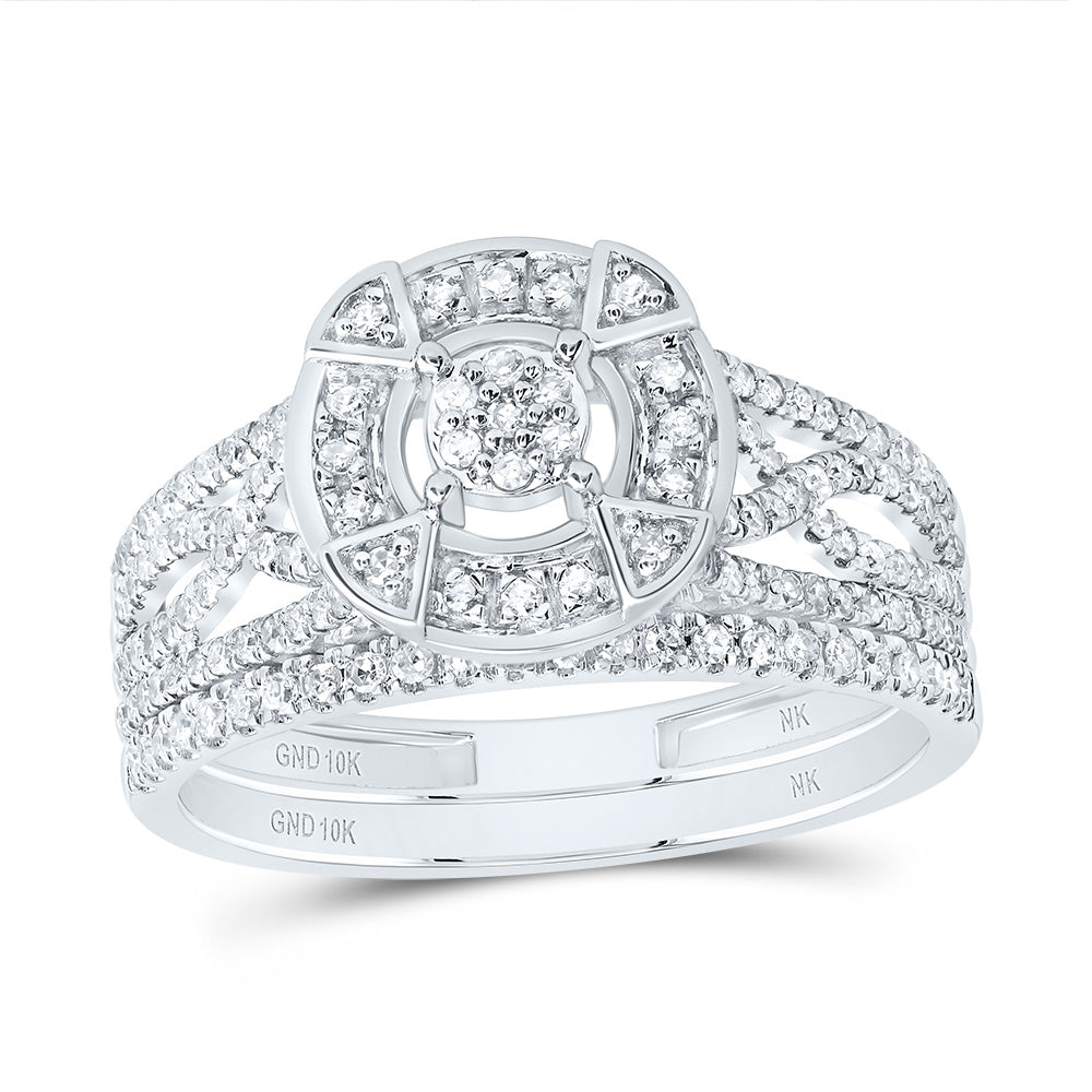 1/2CTW-DIA NK FASHION ROUND BRIDAL SET