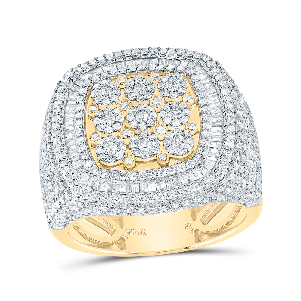 2CTW-DIA NK CUSHION MEN'S RING