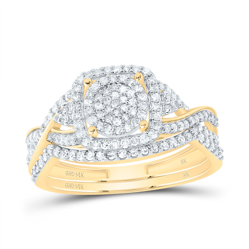 1/2CTW-DIA NK FASHION CUSHION BRIDAL SET