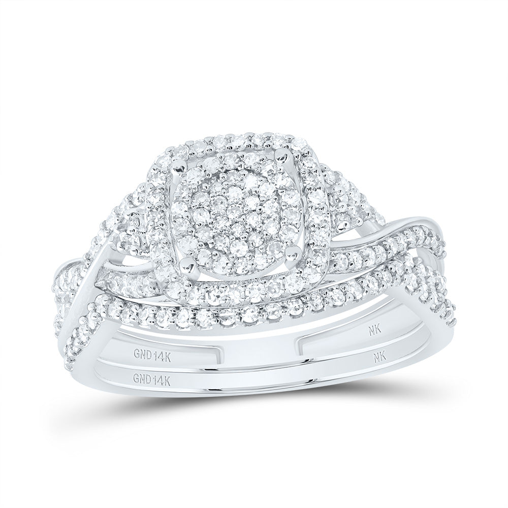 1/2CTW-DIA NK FASHION CUSHION BRIDAL SET