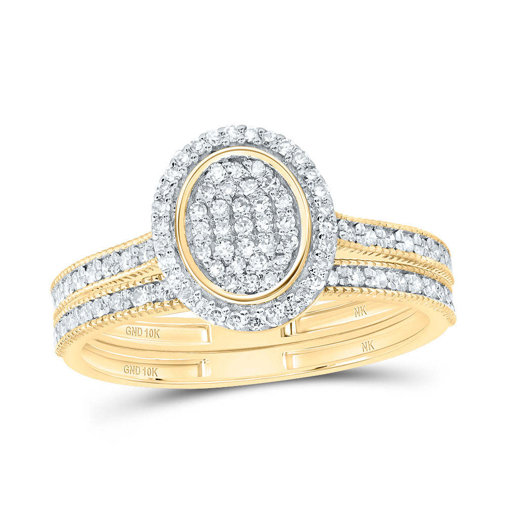 1/2CTW-DIA NK FASHION OVAL BRIDAL SET