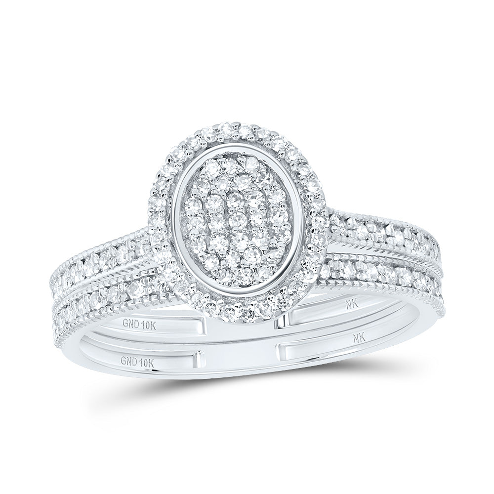 1/2CTW-DIA NK FASHION OVAL BRIDAL SET
