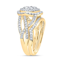 Load image into Gallery viewer, 1 1/5TW-DIA NK FASHION FLOWER BRIDAL SET
