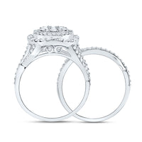 Load image into Gallery viewer, 1 1/5TW-DIA NK FASHION FLOWER BRIDAL SET
