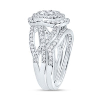 Load image into Gallery viewer, 1 1/5TW-DIA NK FASHION FLOWER BRIDAL SET
