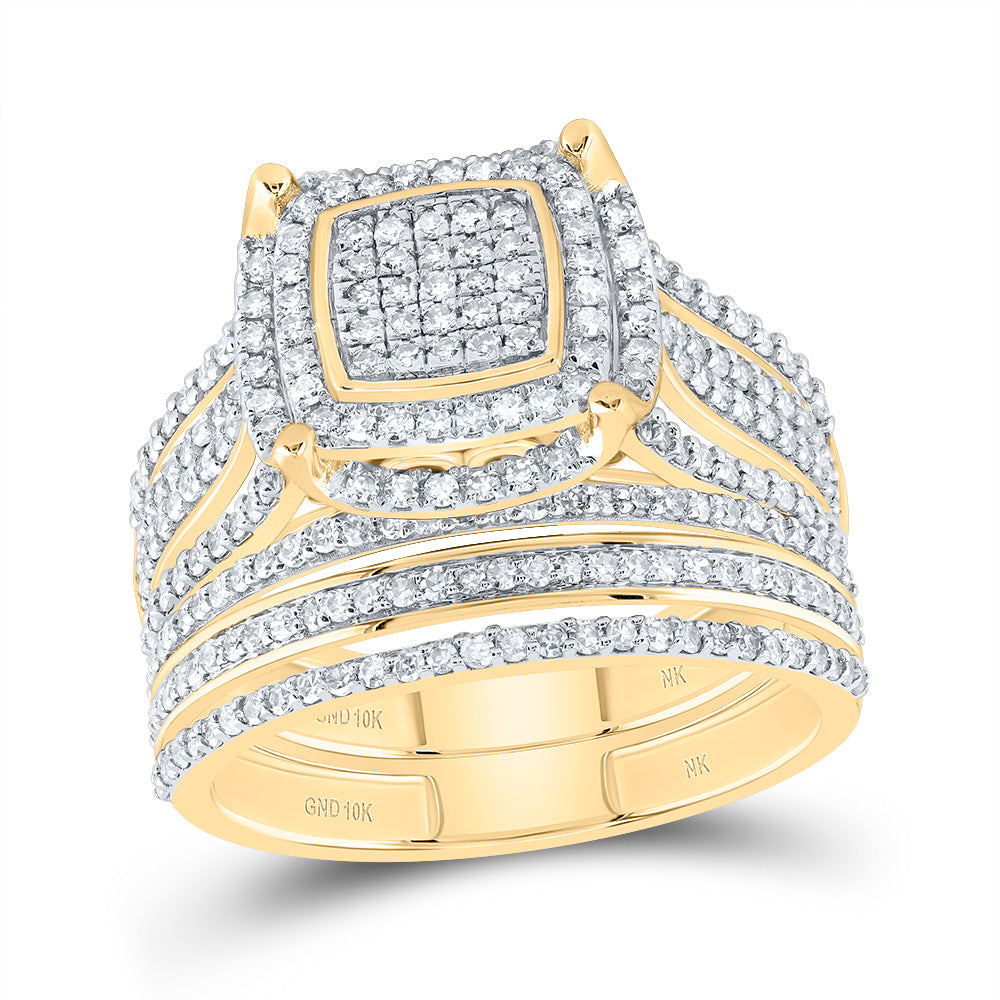 1 CTW-DIA NK FASHION CUSHION BRIDAL SET