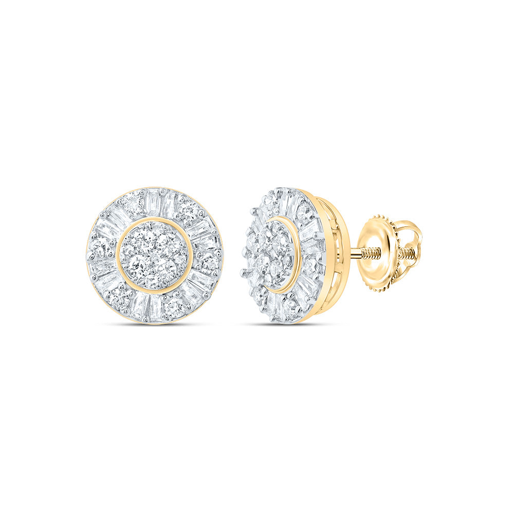 3/4CTW-DIA NK FASHION ROUND STUD EARRING