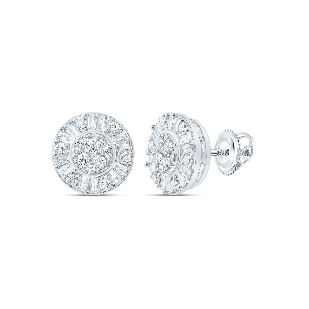 3/4CTW-DIA NK FASHION ROUND STUD EARRING