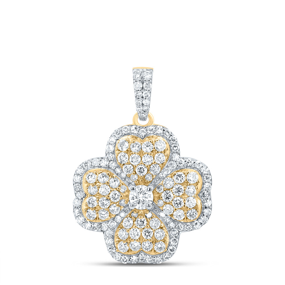 1 CTW-DIA NK FASHION CLOVER PENDANT