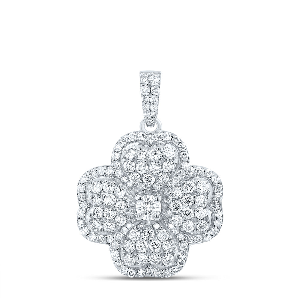 1 CTW-DIA NK FASHION CLOVER PENDANT