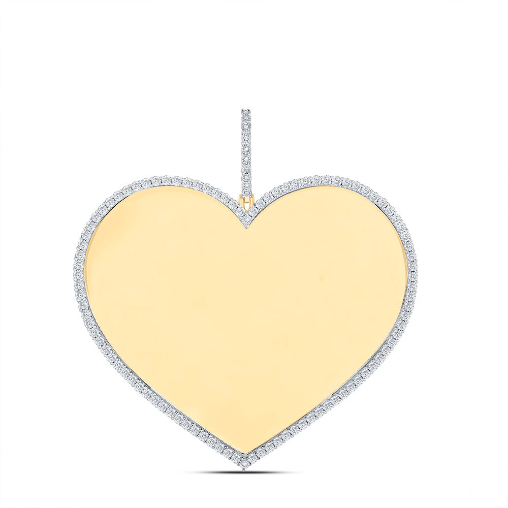 3/8CTW-DIA NK MEMORY HEART MENS CHARM