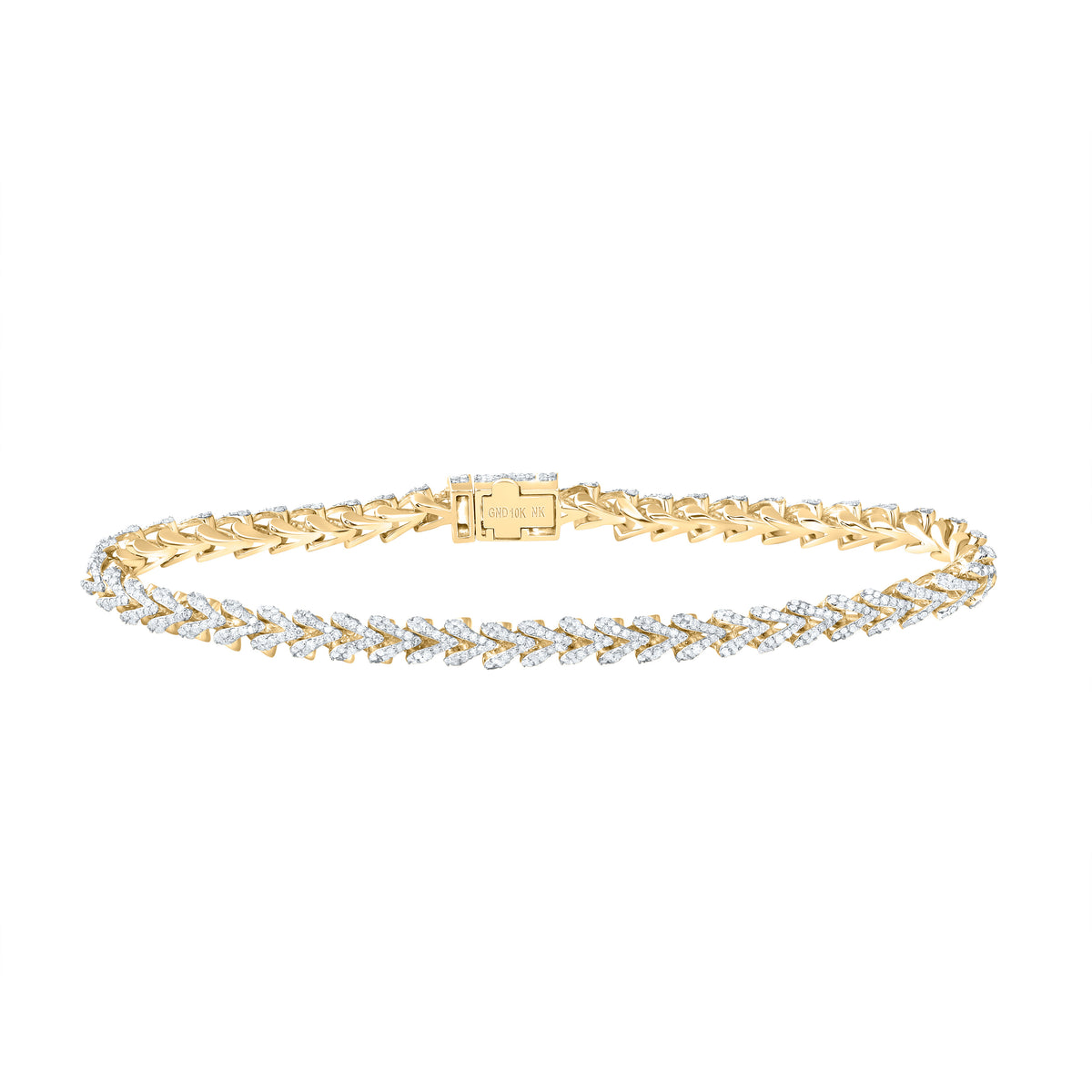 2 7/8CTW-DIA NK (5 MM) FRANCO BRACELET (8 INCH)