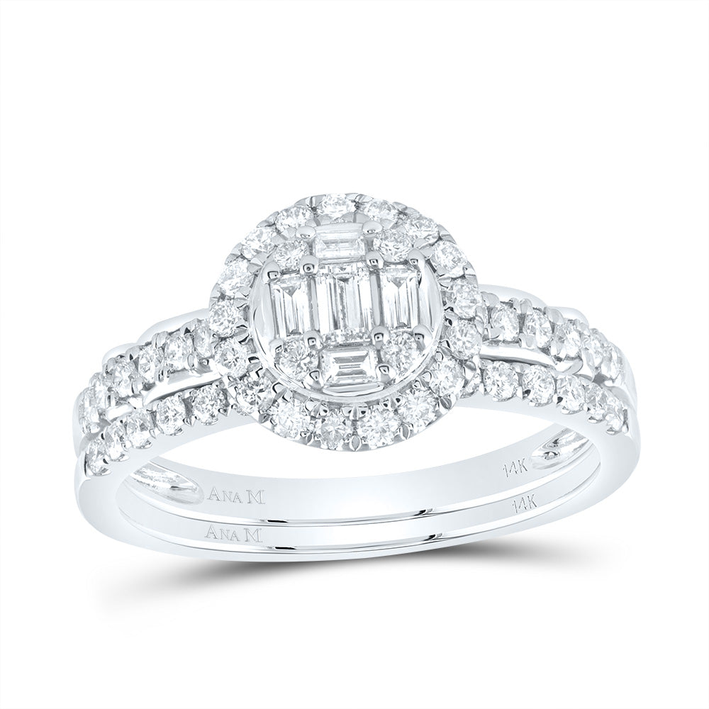 3/4CT-DIA ANA M  DIANA ROUND BRIDAL SET