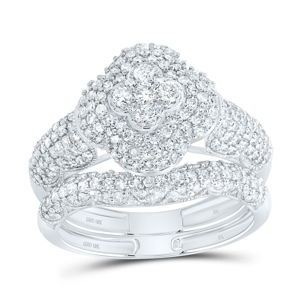 1CTW-DIA NK FASHION CLOVER BRIDAL SET