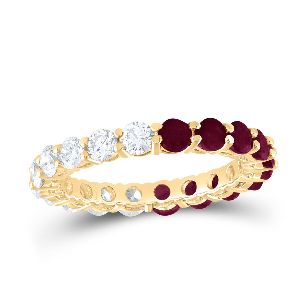 1 1/4CTW-DIA ANA M 1 1/2CTW-RD-RU NAT GEM RING