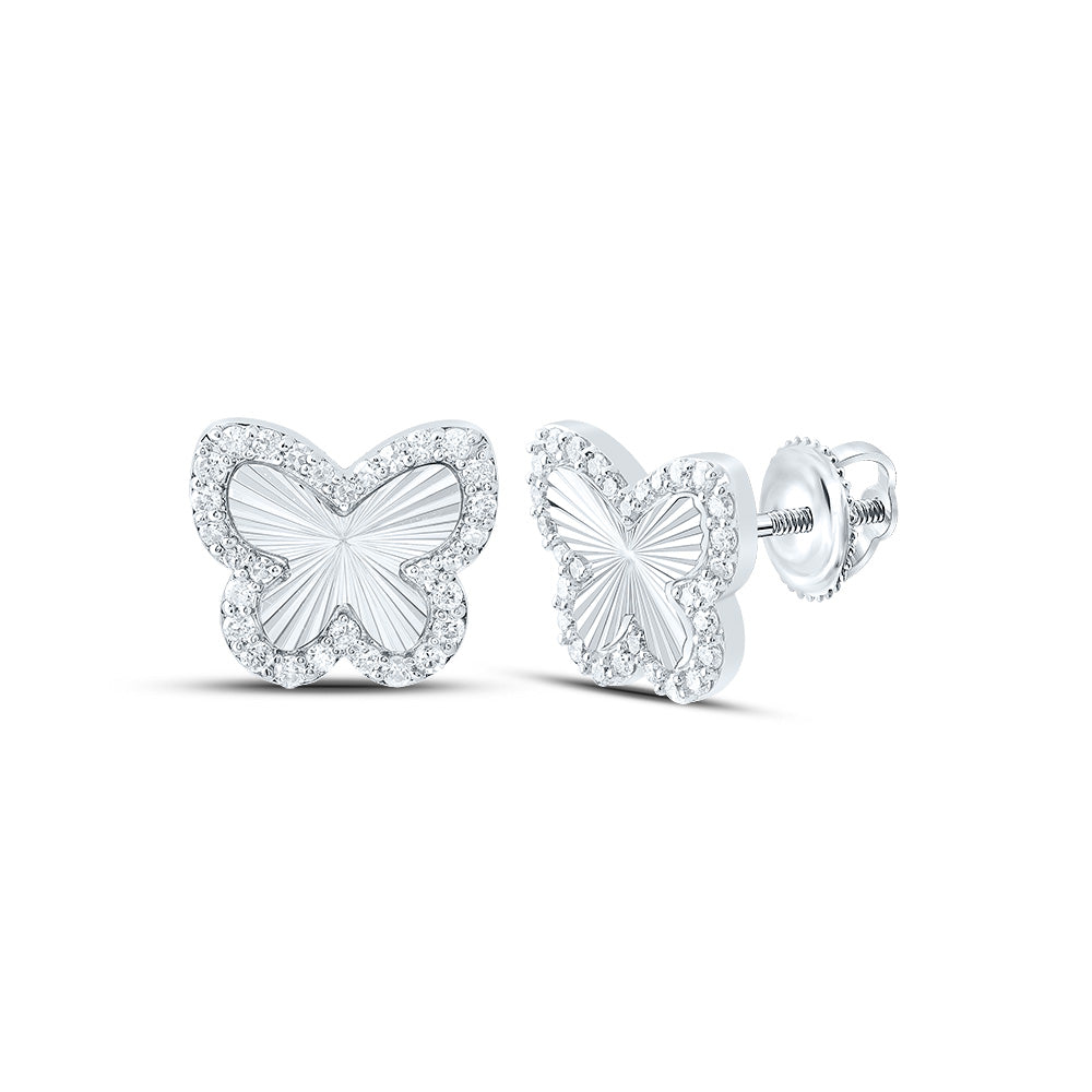 3/8CTW-DIA NK FASHION BUTTERFLY EARRING