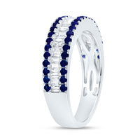 Load image into Gallery viewer, 3/8CTW- DIA ANA M BAGUETTE 3/4CTW RD-BS NAT GEM LADIES BAND
