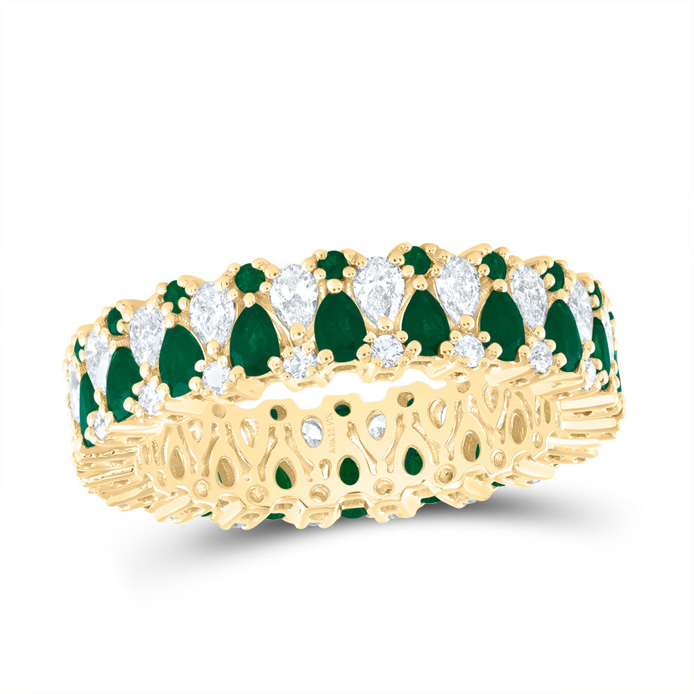 1 CTW-DIA ANA M 1 CTW-PS-EM, 1/5CTW-RD-EM NAT GEM LADIES BAND