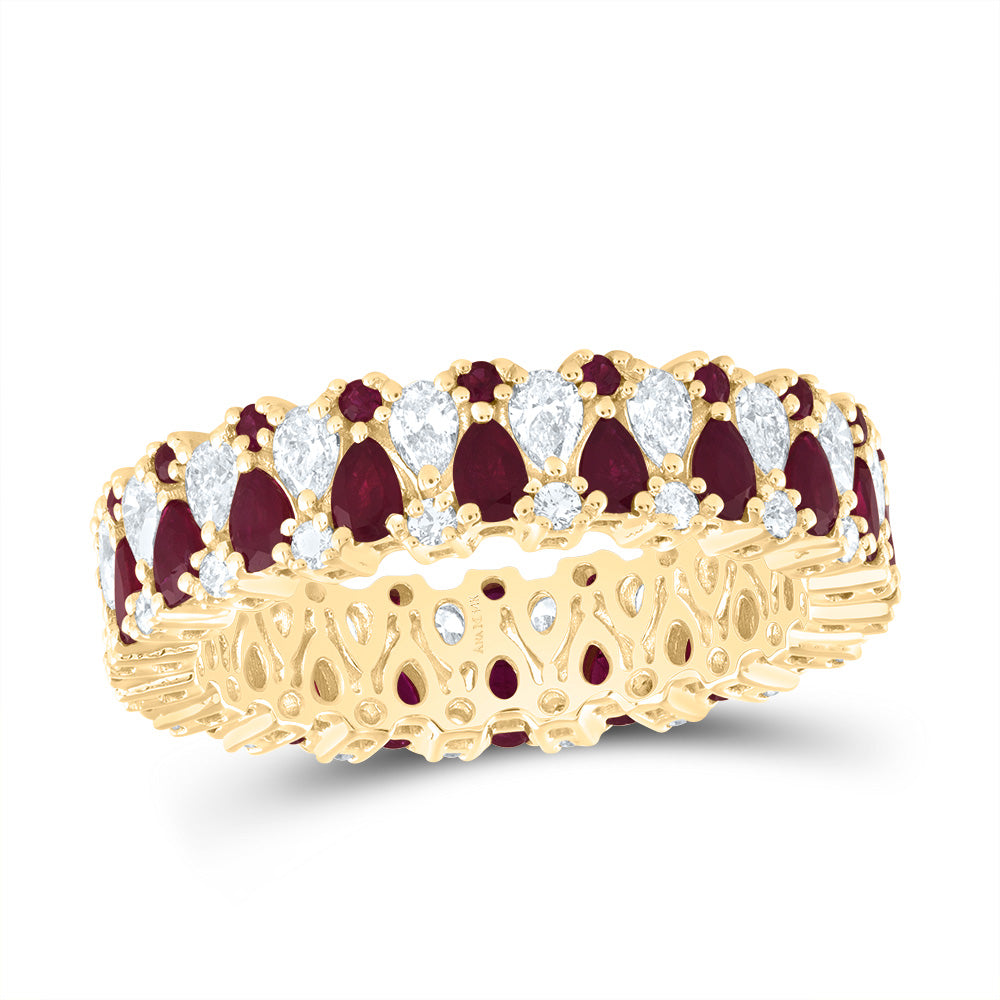 1 CTW-DIA ANA M 1 1/5CTW-PS-RU, 1/5CTW-RD-RU NAT GEM LADIES BAND