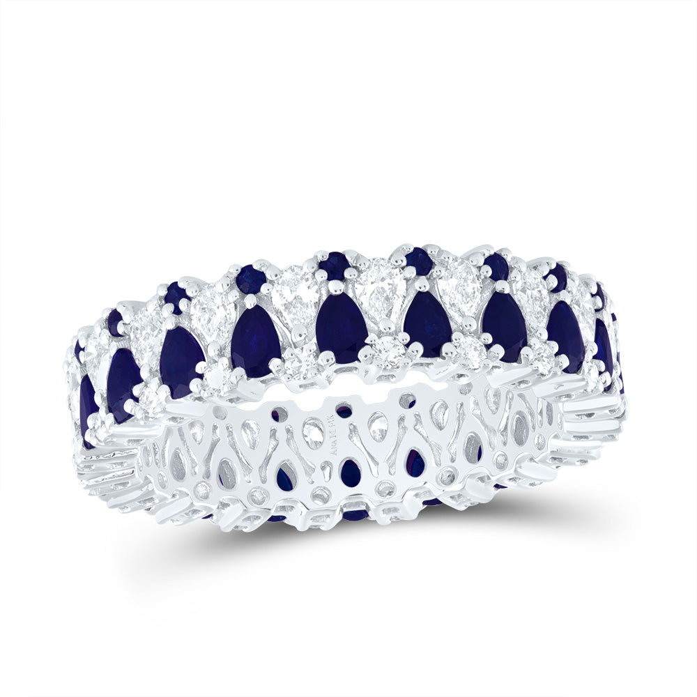 1 CTW-DIA ANA M 1 1/3CTW-PS-BS, 1/4CTW-RD-BS NAT GEM LADIES BAND