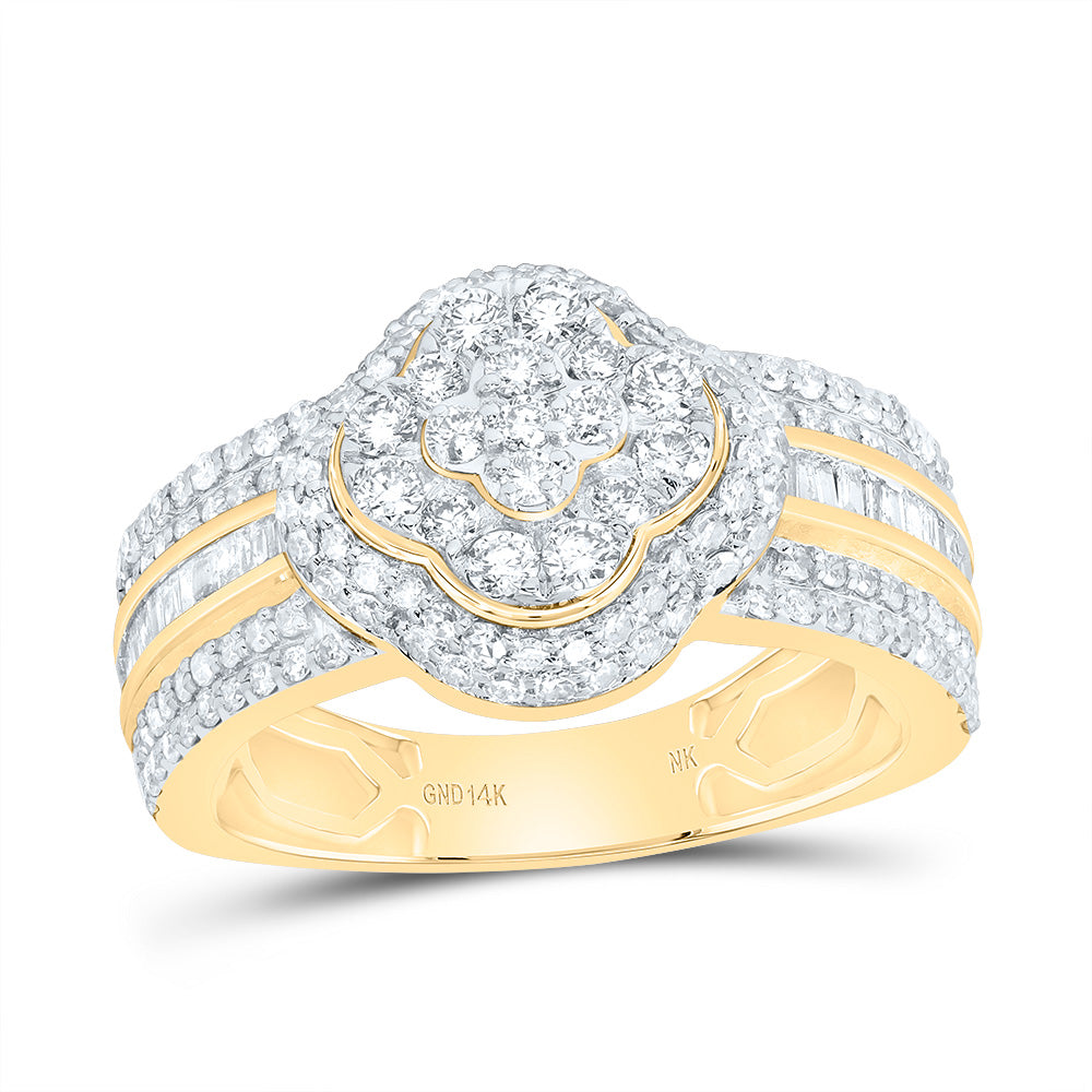 1CTW-DIA NK FASHION CLOVER RING