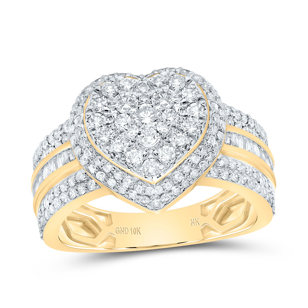 1CTW-DIA NK FASHION HEART RING
