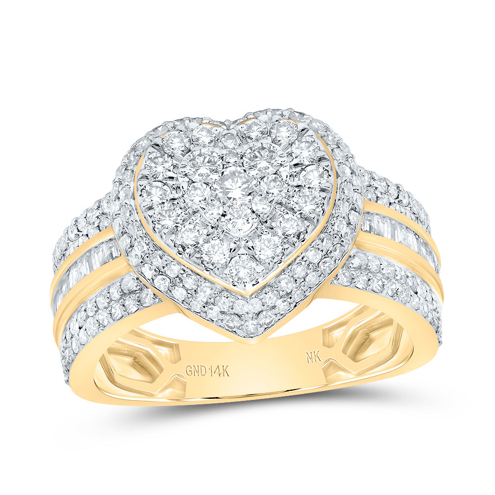 1CTW-DIA NK FASHION HEART RING