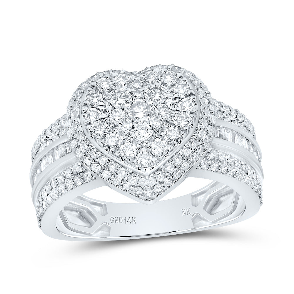 1CTW-DIA NK FASHION HEART RING