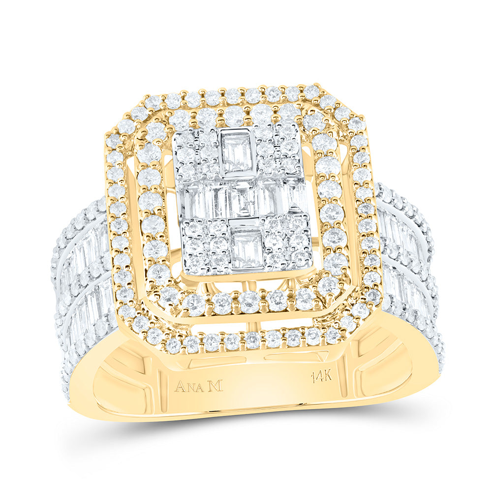 1 7/8CTW-DIA ANA M FASHION OCTAGON BAGUETTE BRIDAL RING