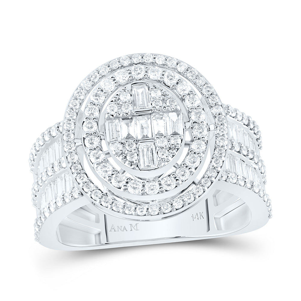 1 5/8CTW-DIA ANA M FASHION OVAL BAGUETTE BRIDAL RING