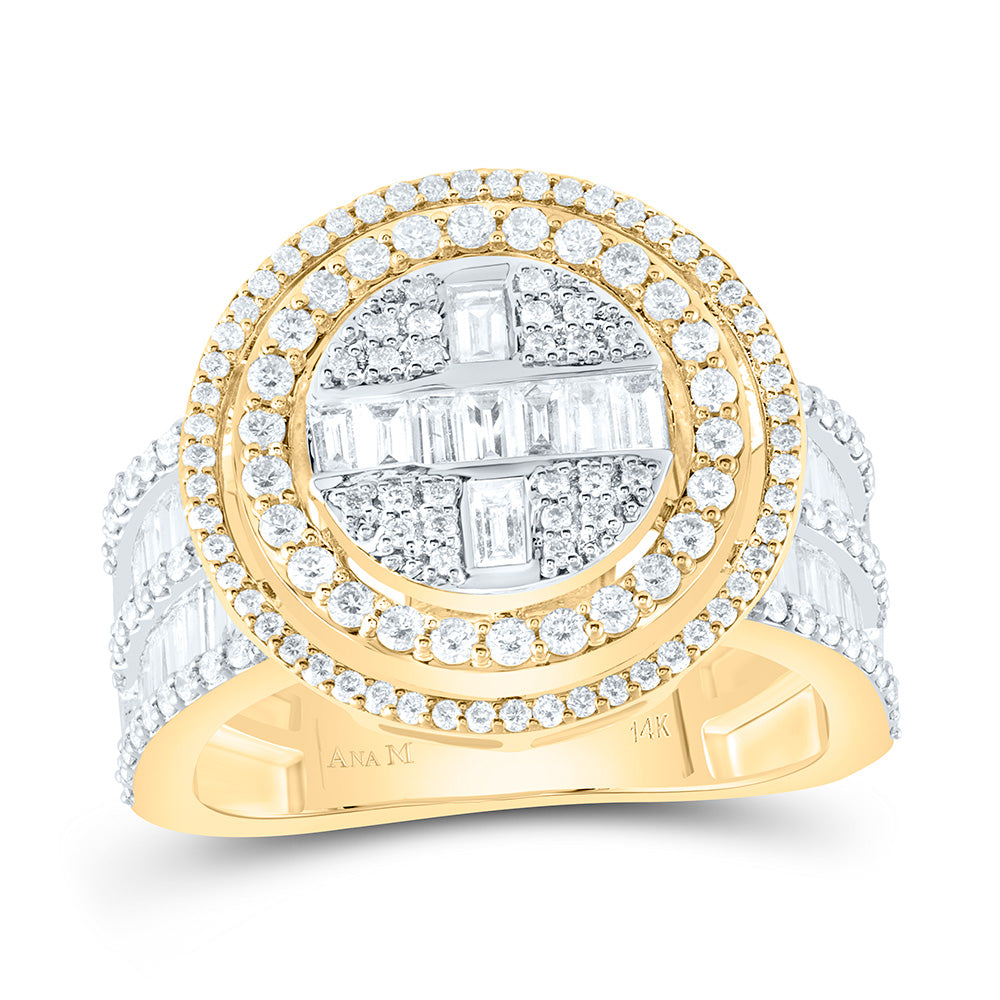 1 5/8CTW-DIA ANA M FASHION ROUND BAGUETTE BRIDAL RING