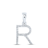 "1/10CTW-DIA NK INITIAL ""R"" PENDANT"