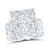 Load image into Gallery viewer, 1 7/8CTW-DIA ANA M FASHION SQUARE BAGUETTE BRIDAL RING
