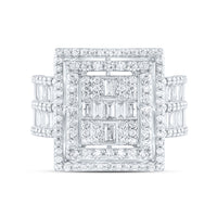 Load image into Gallery viewer, 1 7/8CTW-DIA ANA M FASHION SQUARE BAGUETTE BRIDAL RING
