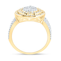 Load image into Gallery viewer, 1 3/8CTW-DIA ANA M FASHION PEAR BAGUETTE BRIDAL RING
