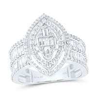 Load image into Gallery viewer, 1 3/4CTW-DIA ANA M FASHION MARQUISE BAGUETTE BRIDAL RING
