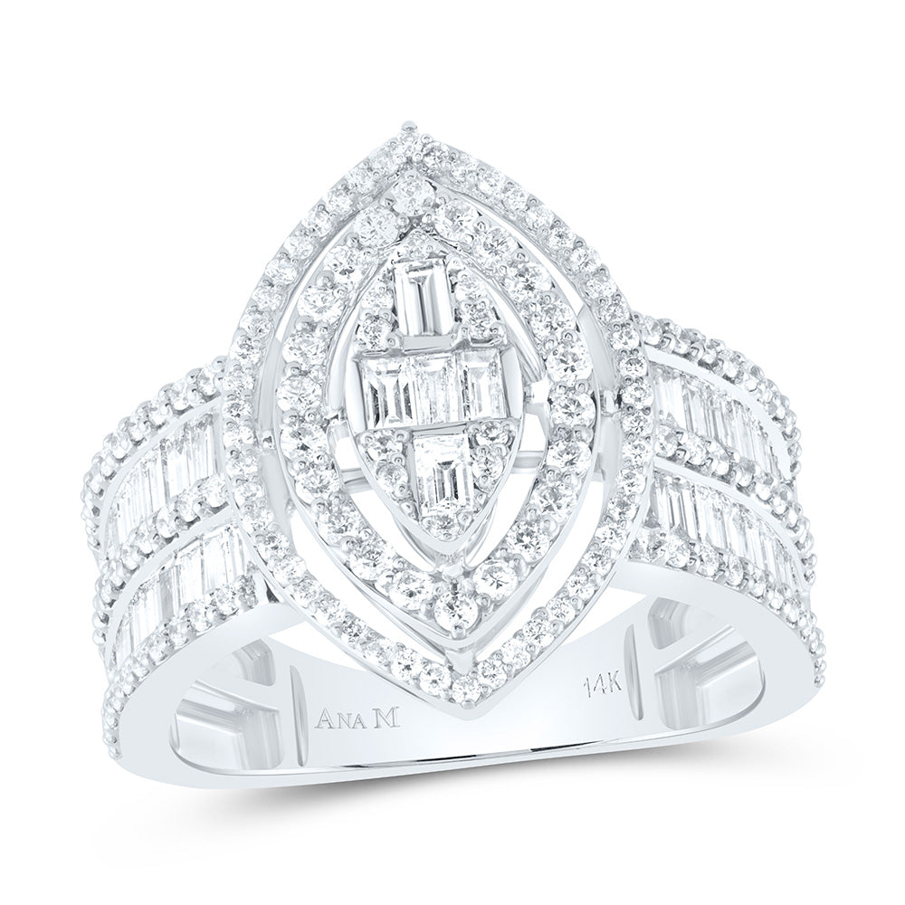 1 3/4CTW-DIA ANA M FASHION MARQUISE BAGUETTE BRIDAL RING