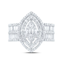 Load image into Gallery viewer, 1 3/4CTW-DIA ANA M FASHION MARQUISE BAGUETTE BRIDAL RING
